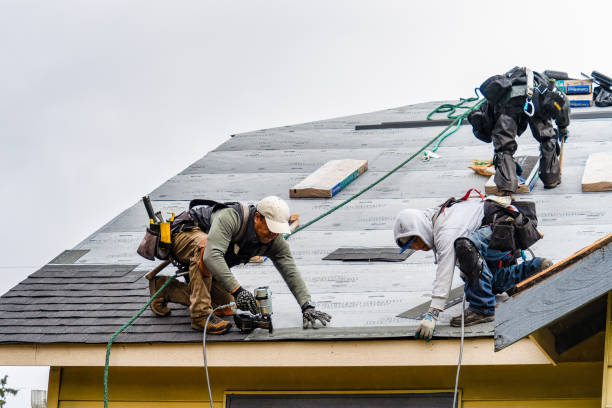 Professional Gutter Installation technician working in Arion, IA